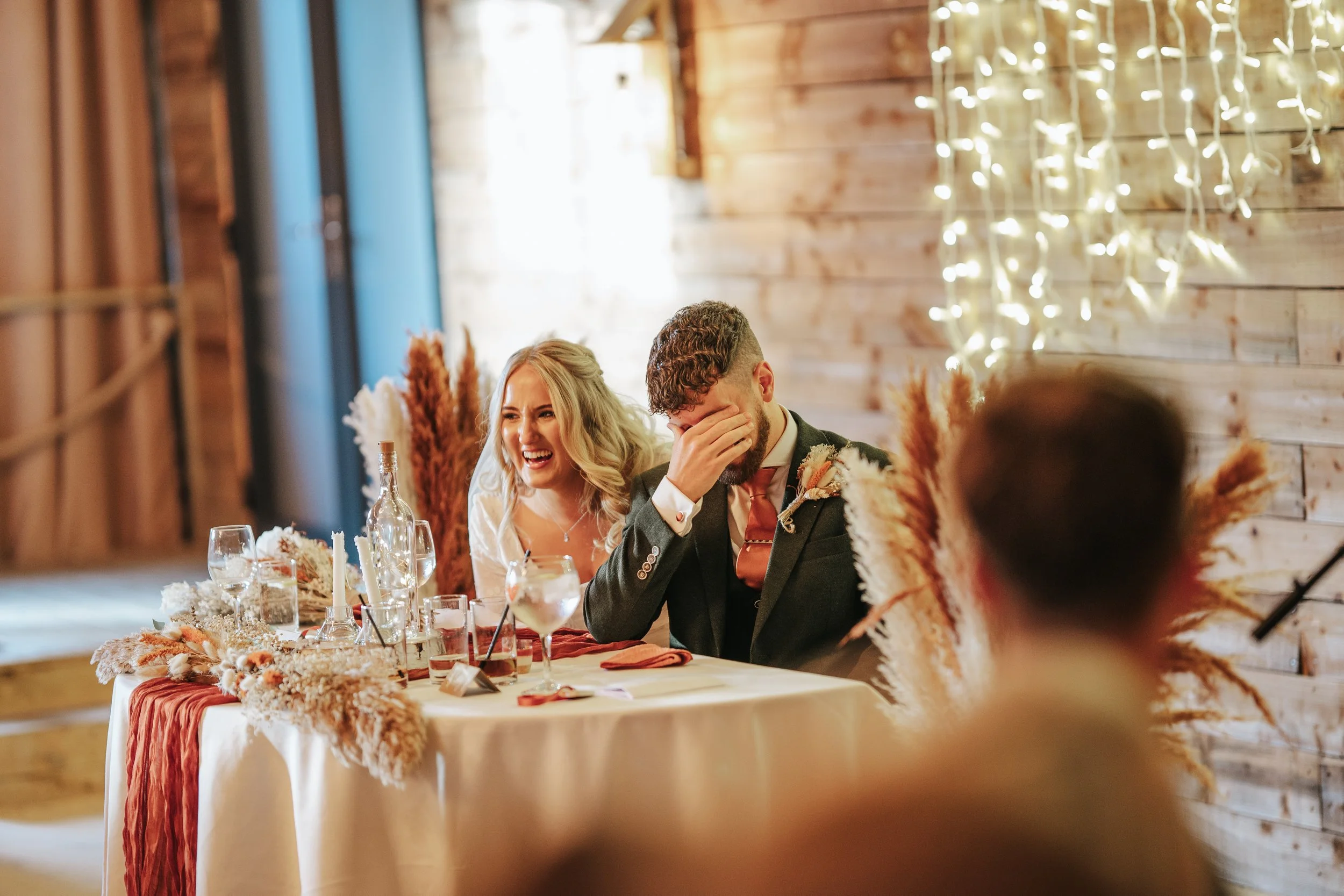 Loella and Gregg wedding day moment at Southlands Barn